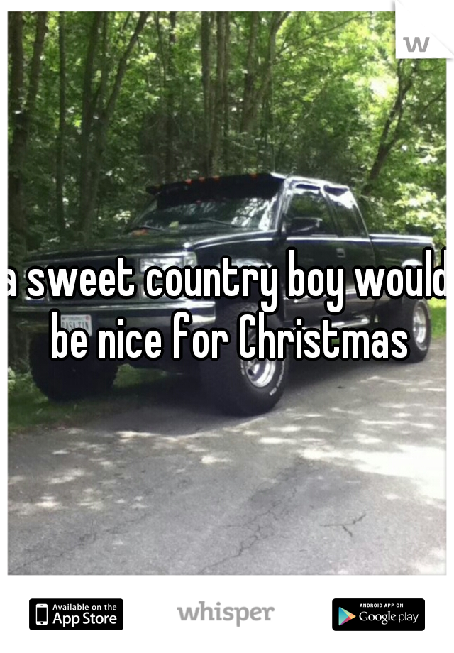 a sweet country boy would be nice for Christmas