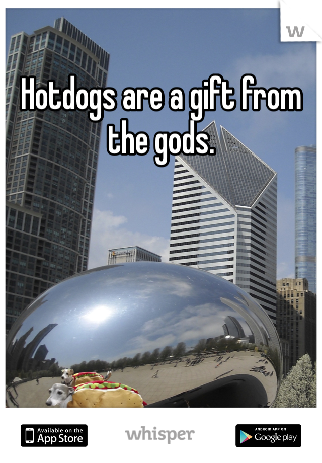 Hotdogs are a gift from the gods. 