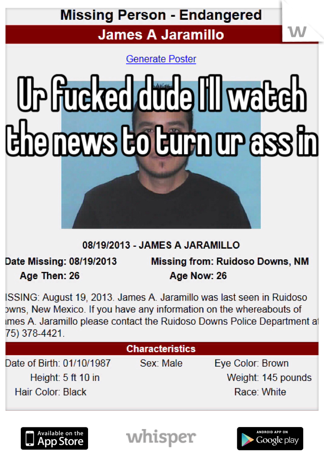 Ur fucked dude I'll watch the news to turn ur ass in