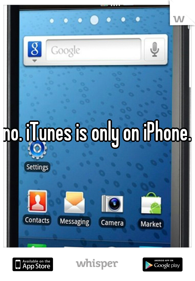 no. iTunes is only on iPhone.