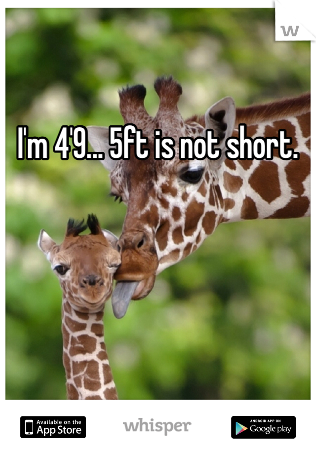 I'm 4'9... 5ft is not short.