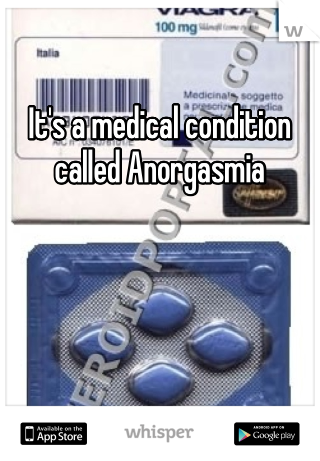 It's a medical condition called Anorgasmia 