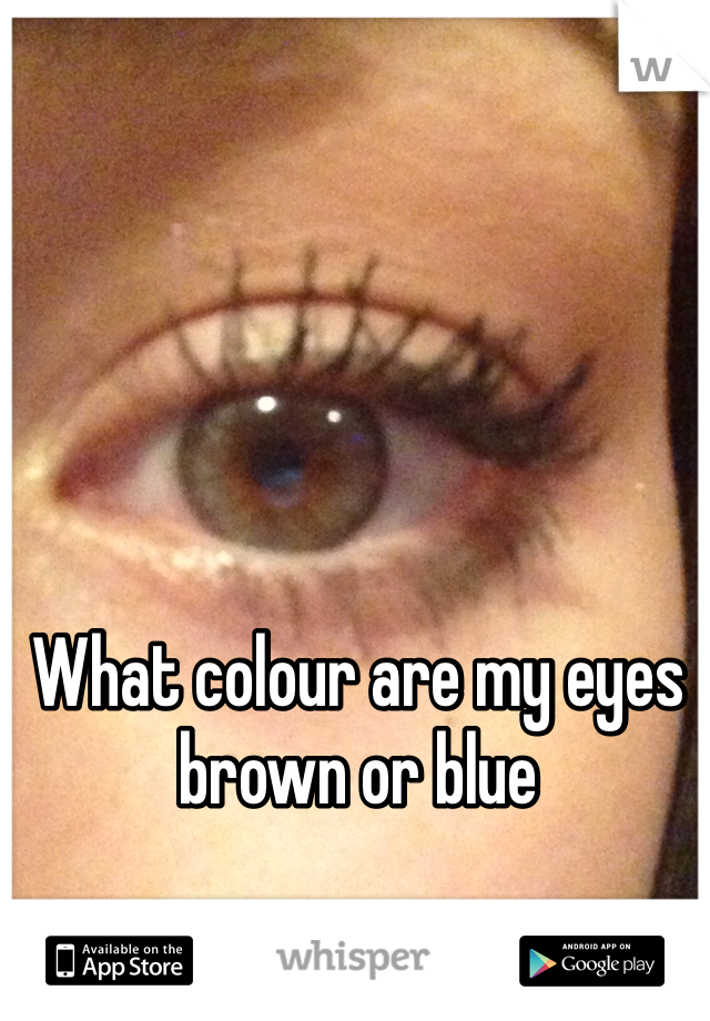 What colour are my eyes brown or blue