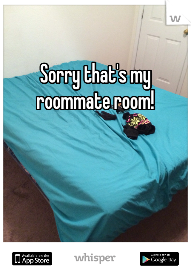 Sorry that's my roommate room! 