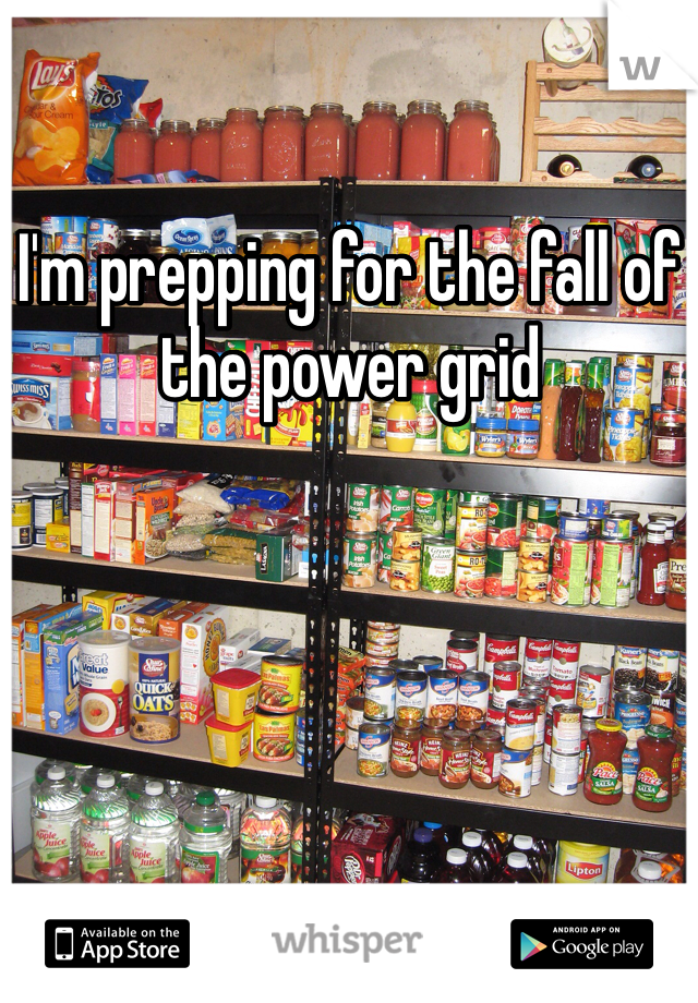 I'm prepping for the fall of the power grid