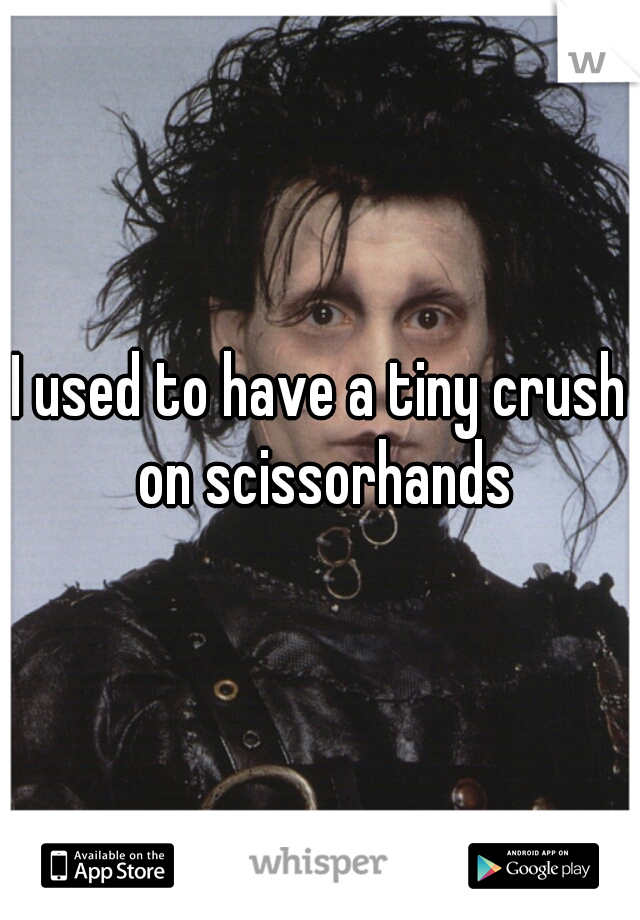 I used to have a tiny crush on scissorhands