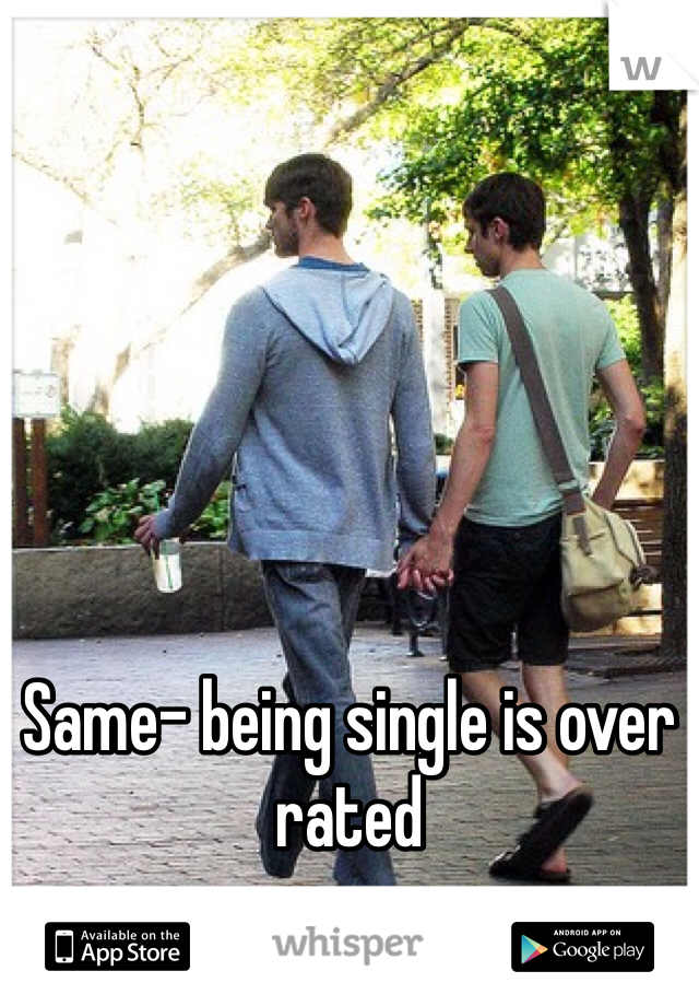 






Same- being single is over rated 