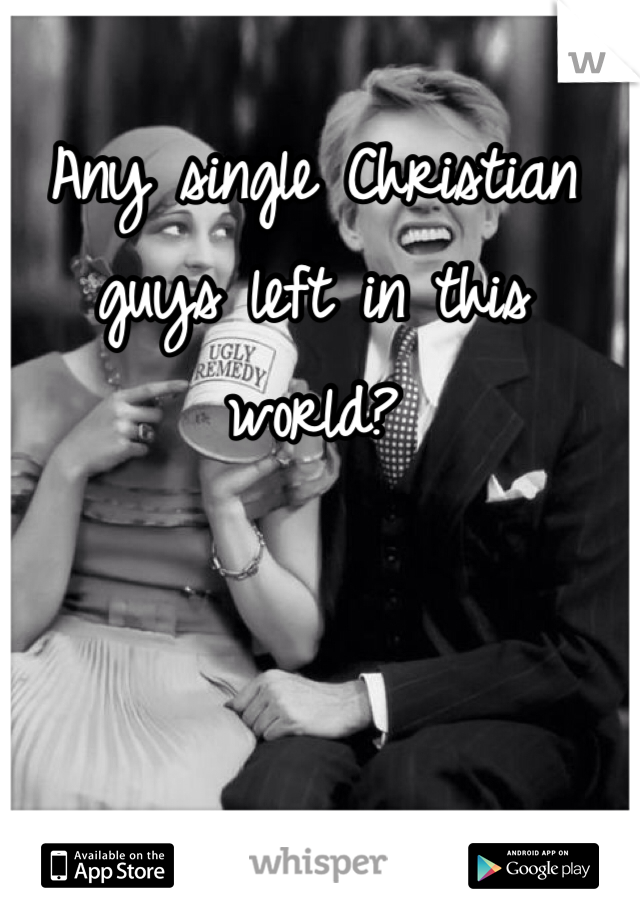 Any single Christian guys left in this world? 