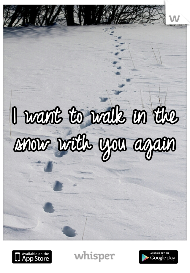 I want to walk in the snow with you again 