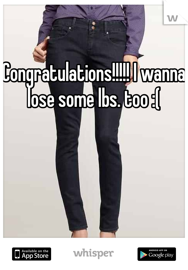Congratulations!!!!! I wanna lose some lbs. too :(