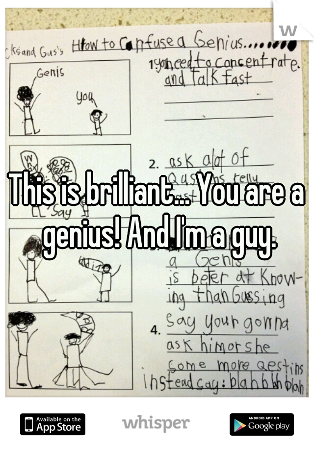 This is brilliant... You are a genius! And I'm a guy.