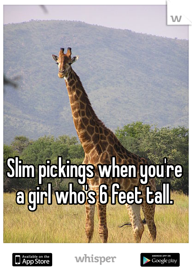 Slim pickings when you're a girl who's 6 feet tall. 