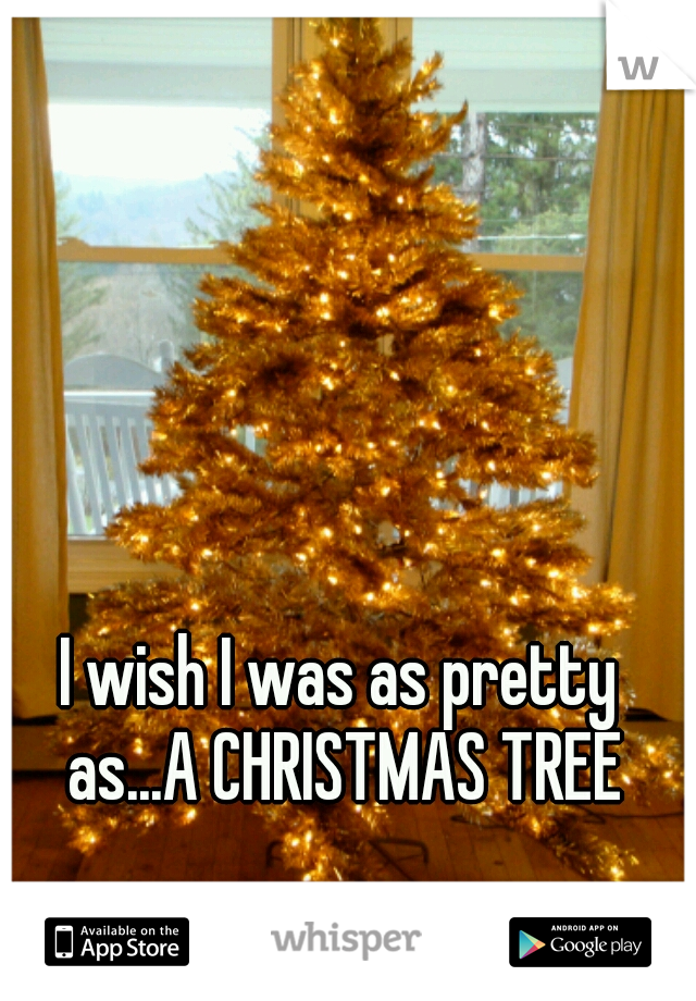 I wish I was as pretty as...A CHRISTMAS TREE