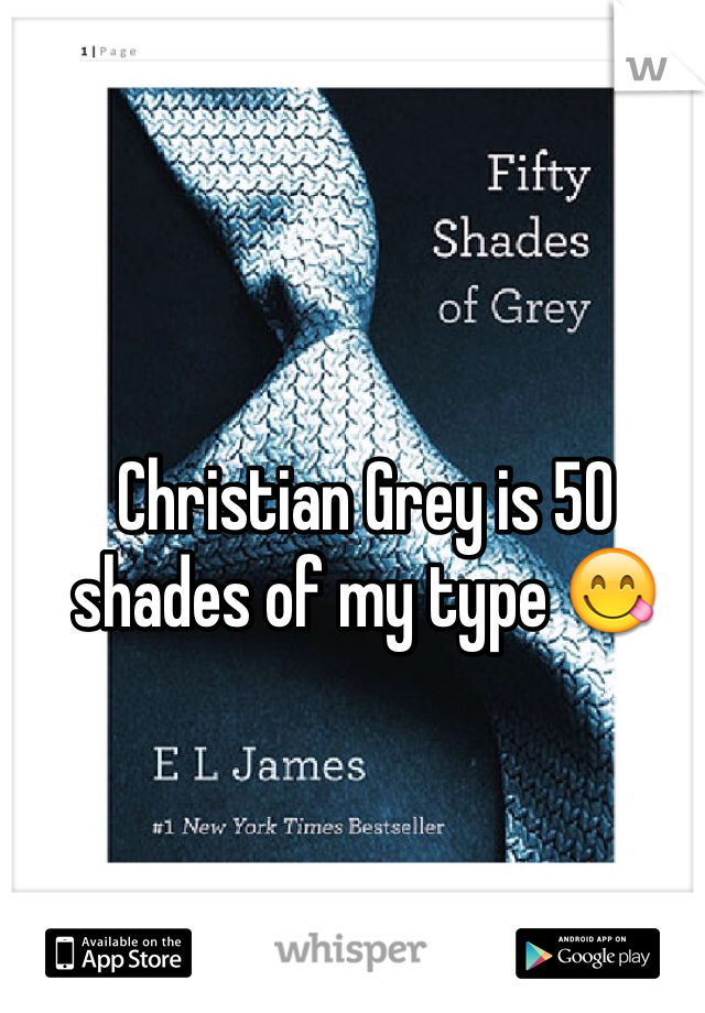 Christian Grey is 50 shades of my type 😋