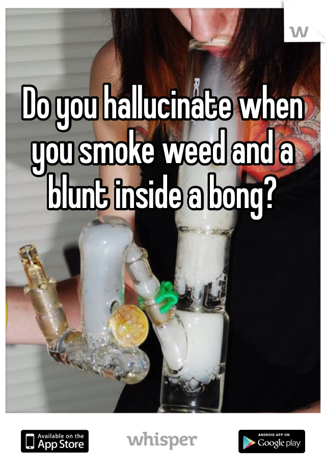 Do you hallucinate when you smoke weed and a blunt inside a bong?