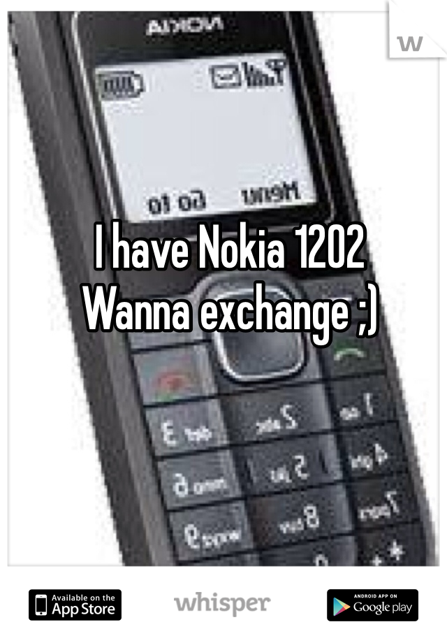 I have Nokia 1202
Wanna exchange ;)