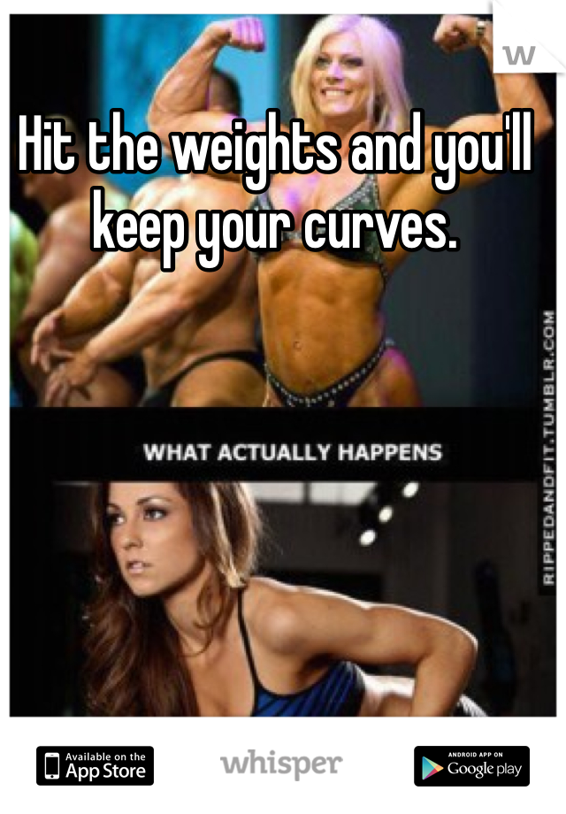 Hit the weights and you'll keep your curves. 