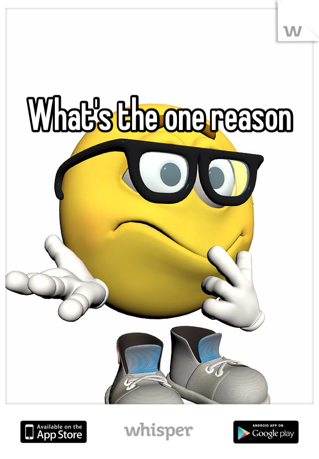 What's the one reason 