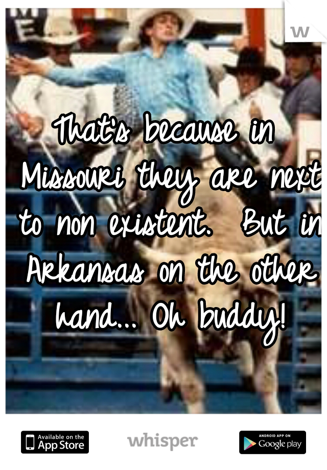 That's because in Missouri they are next to non existent.  But in Arkansas on the other hand... Oh buddy!