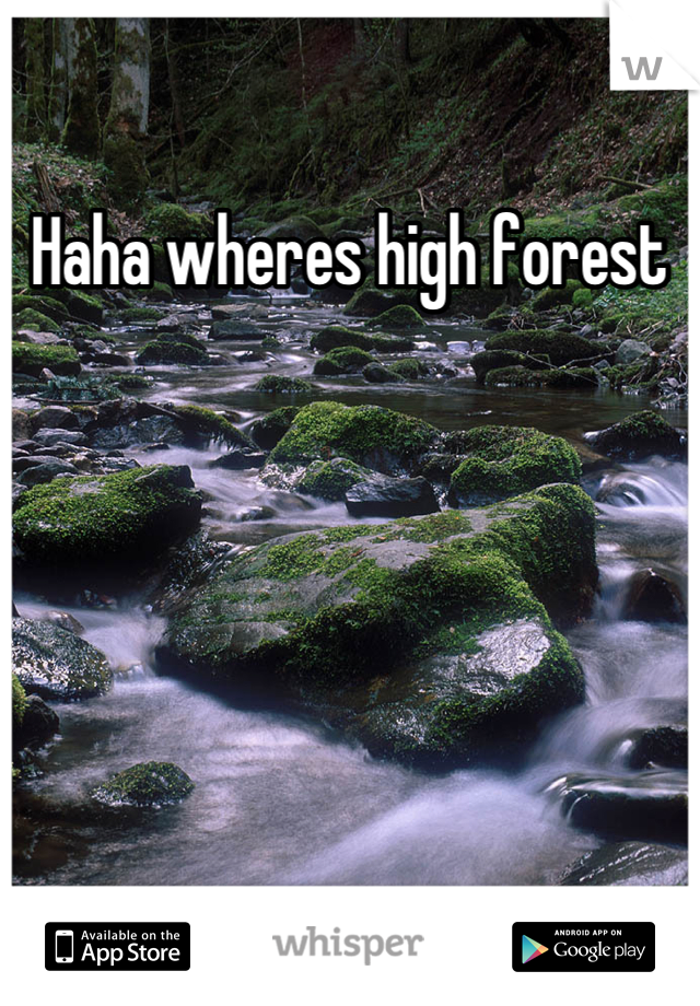 Haha wheres high forest