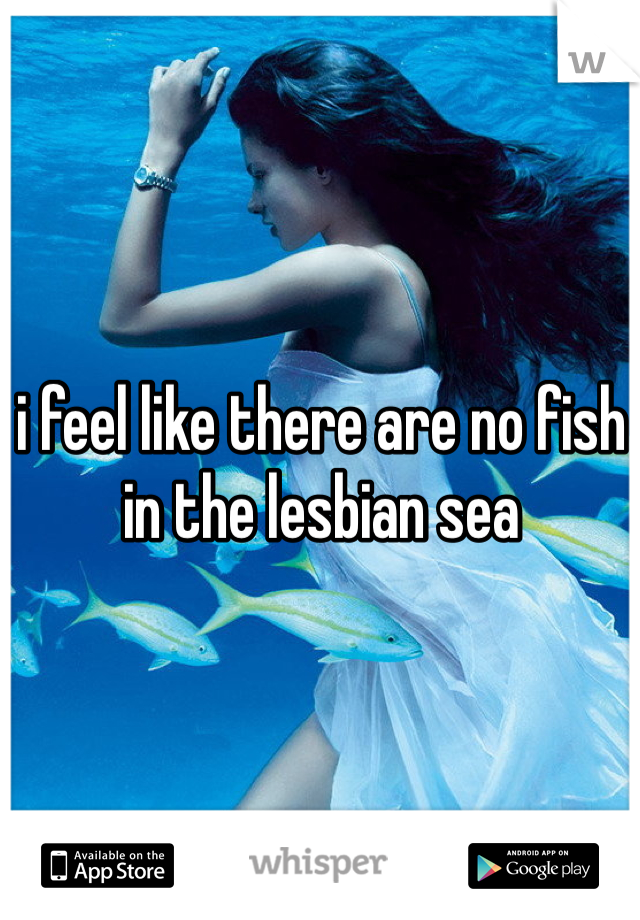 i feel like there are no fish in the lesbian sea