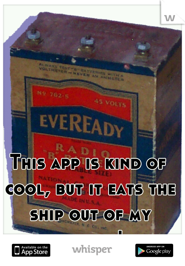 This app is kind of cool, but it eats the ship out of my battery! 