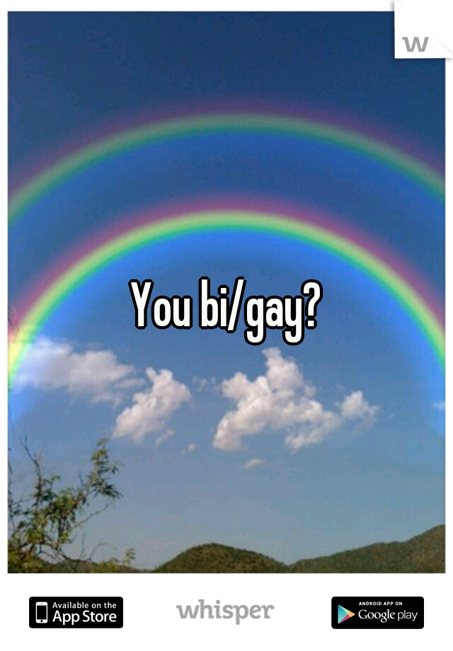 You bi/gay?