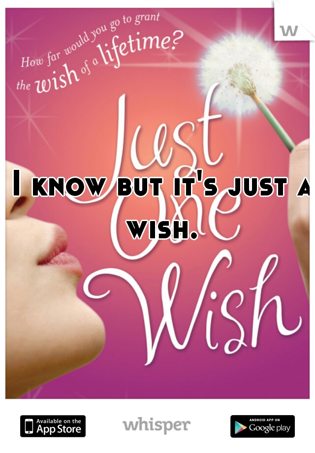 I know but it's just a wish. 
