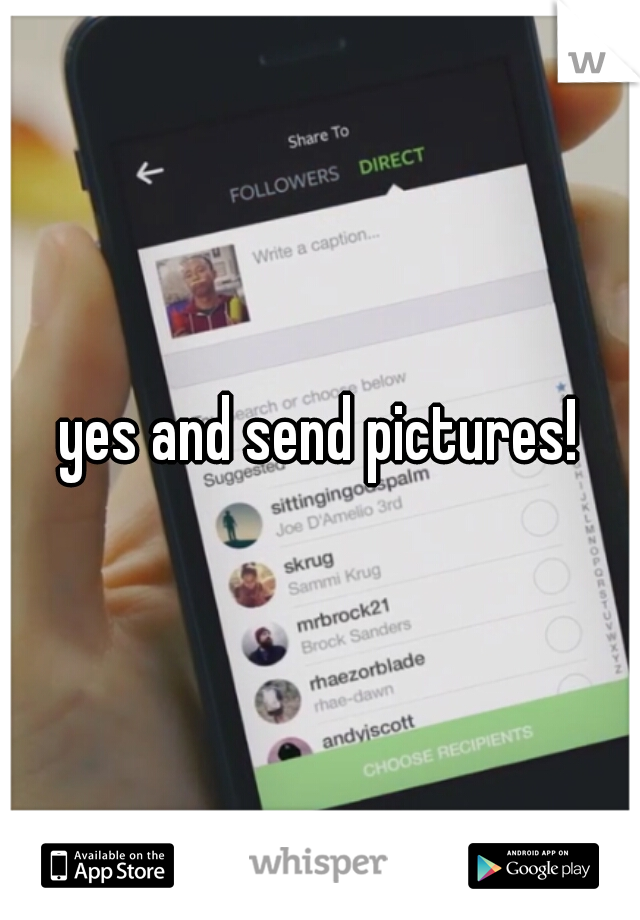 yes and send pictures!