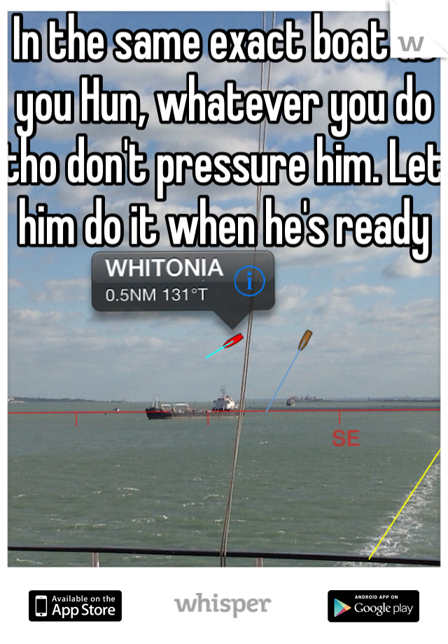 In the same exact boat as you Hun, whatever you do tho don't pressure him. Let him do it when he's ready 