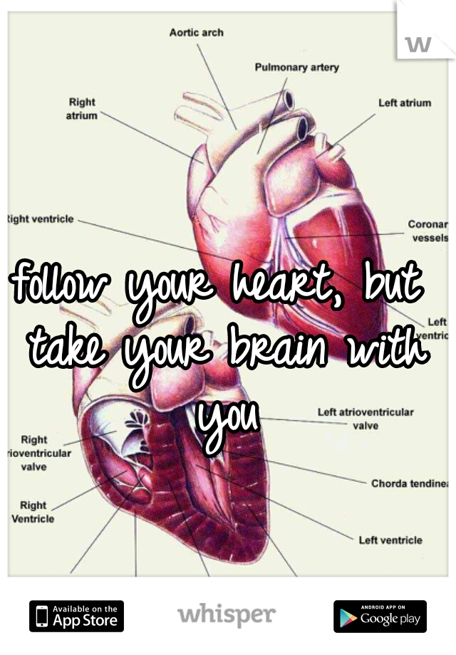 follow your heart, but take your brain with you