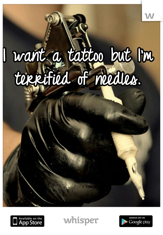 I want a tattoo but I'm terrified of needles. 