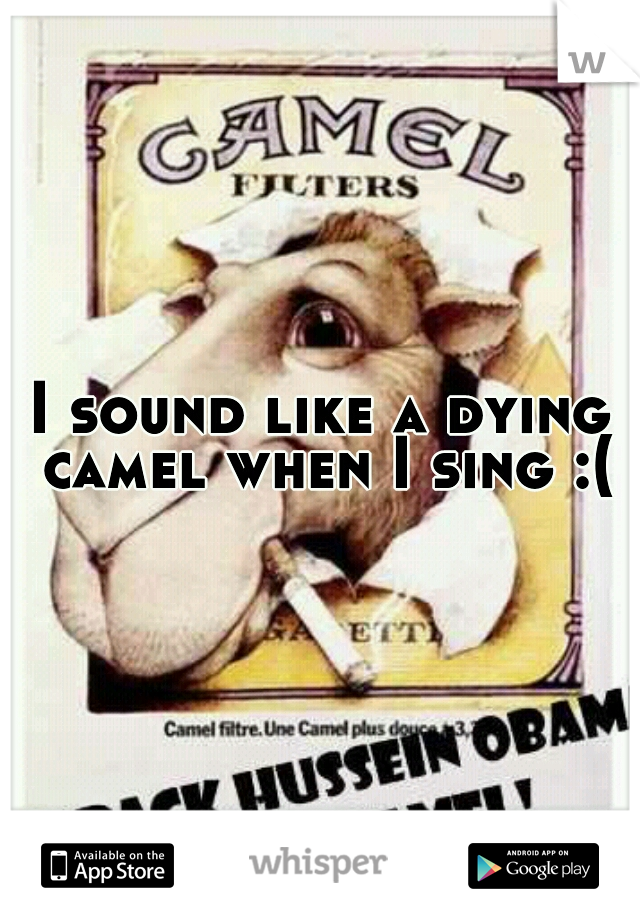 I sound like a dying camel when I sing :(