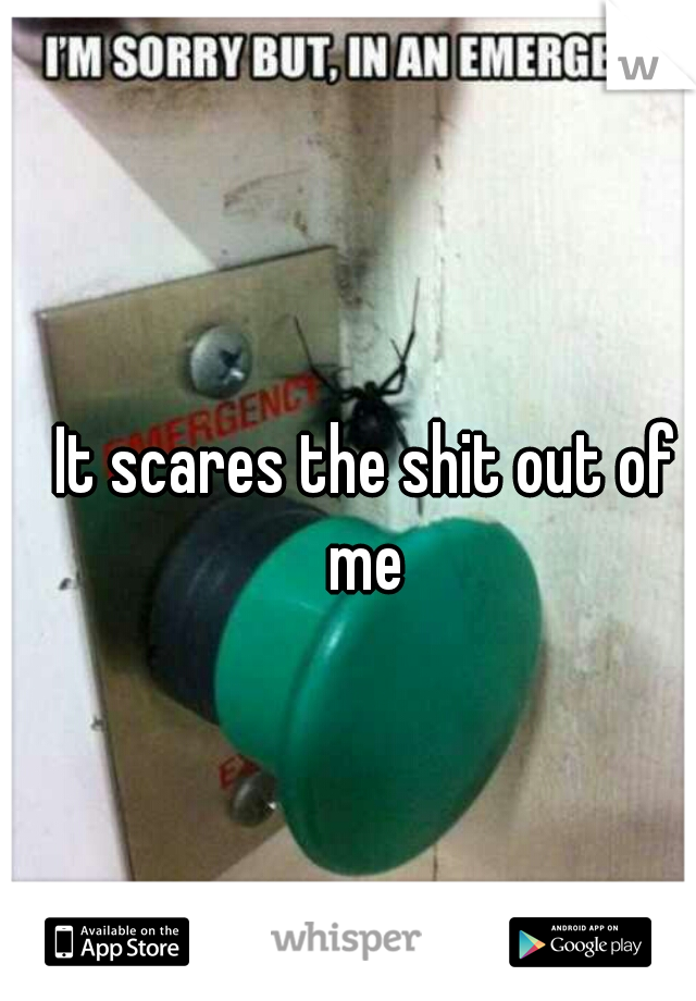 It scares the shit out of me 
