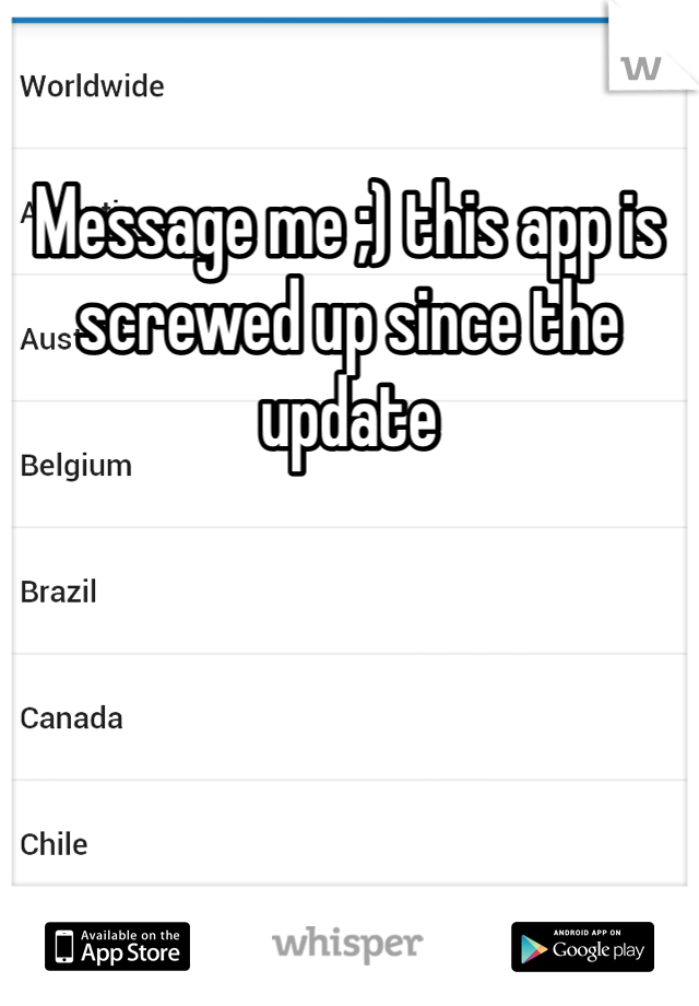 Message me ;) this app is screwed up since the update