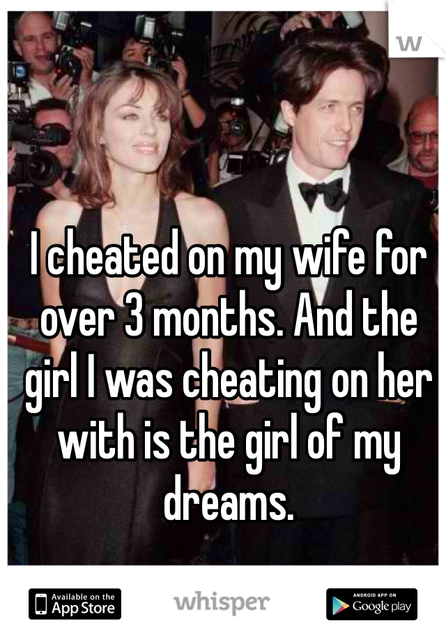 I cheated on my wife for over 3 months. And the girl I was cheating on her with is the girl of my dreams. 