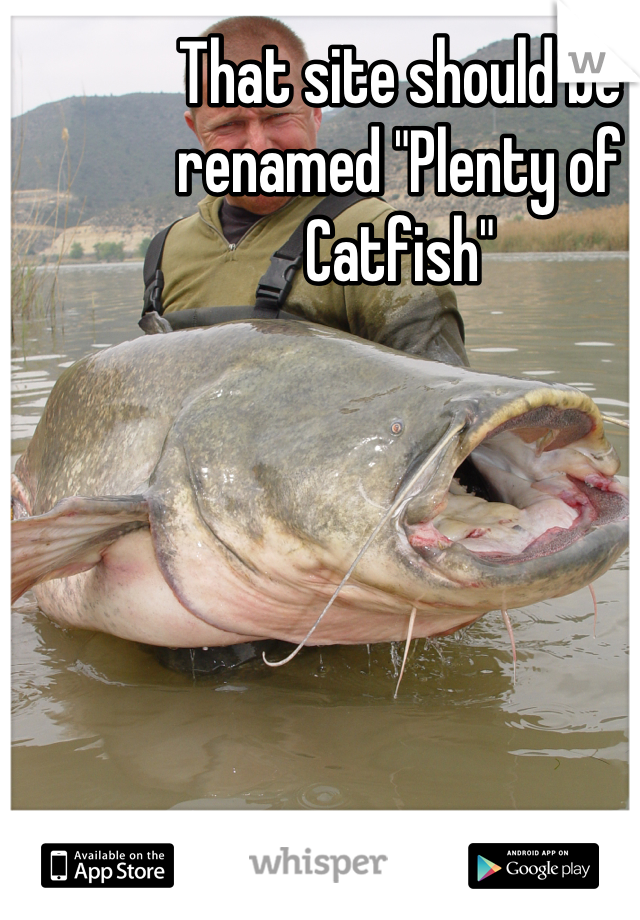 That site should be renamed "Plenty of Catfish"