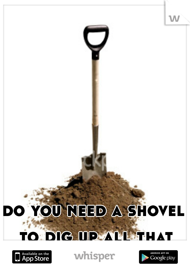 do you need a shovel to dig up all that gold.