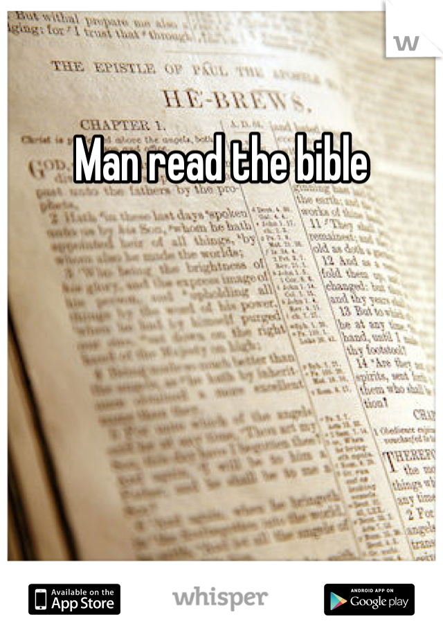 Man read the bible