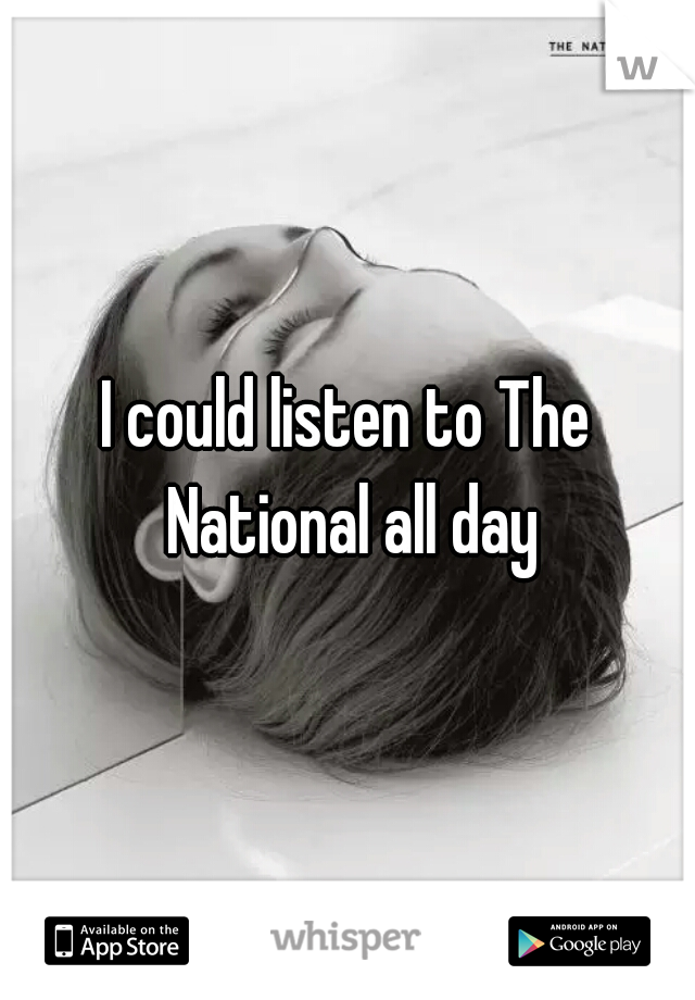 I could listen to The National all day