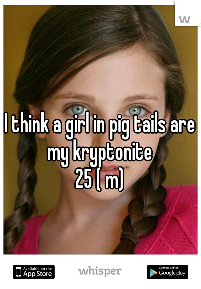I think a girl in pig tails are my kryptonite 
25 ( m)