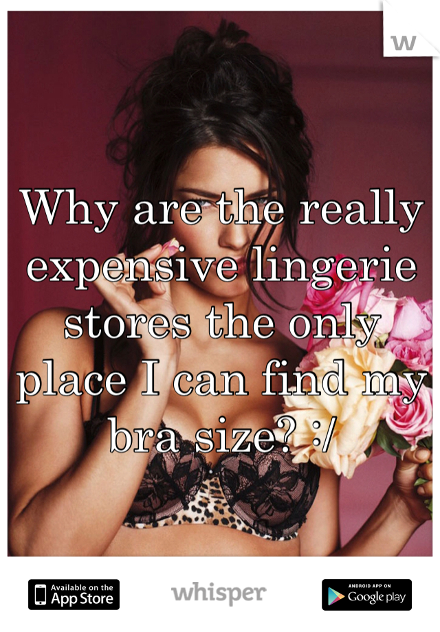 Why are the really expensive lingerie stores the only place I can find my bra size? :/
