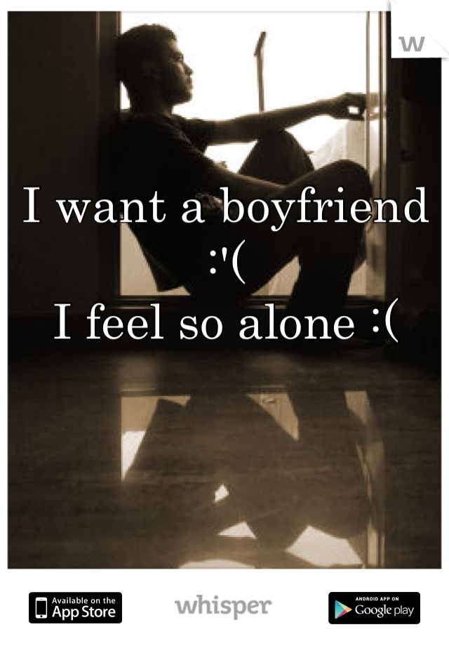 I want a boyfriend :'(
I feel so alone :(
