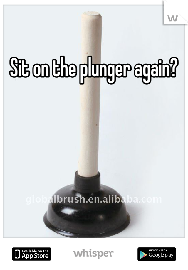 Sit on the plunger again?