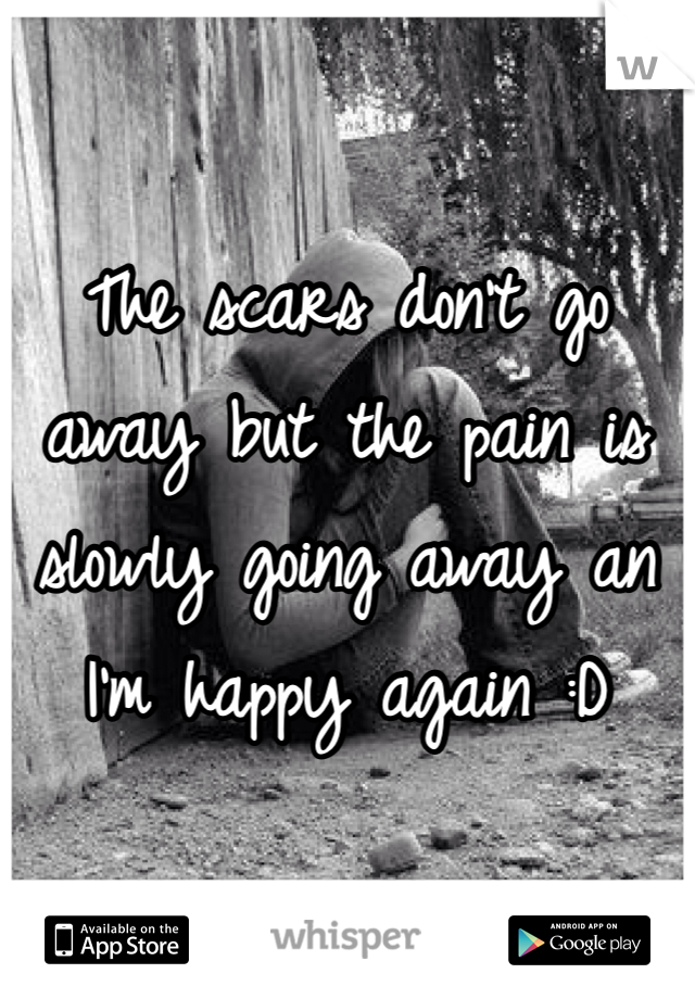 The scars don't go away but the pain is slowly going away an I'm happy again :D 
