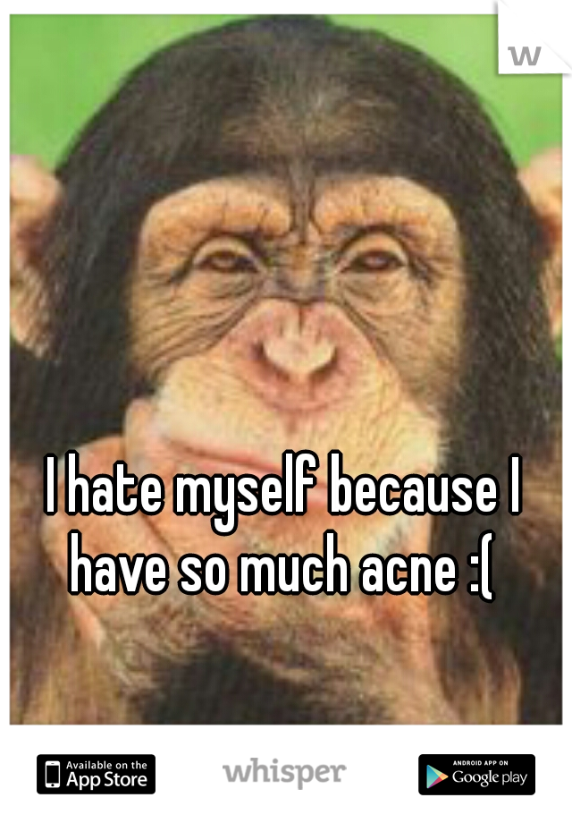I hate myself because I have so much acne :( 