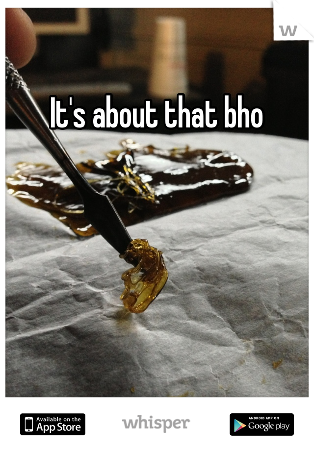 It's about that bho