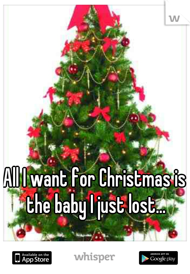 All I want for Christmas is the baby I just lost...