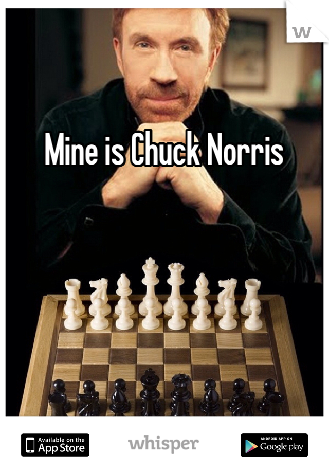 Mine is Chuck Norris 