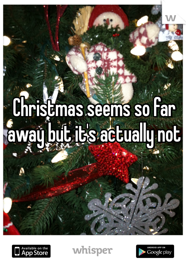 Christmas seems so far away but it's actually not 